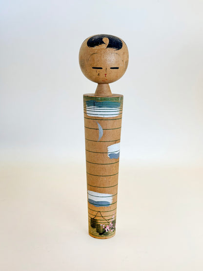K15088 - Sōsaku / Shingata Kokeshi - Dream of Fuji 夢の富士