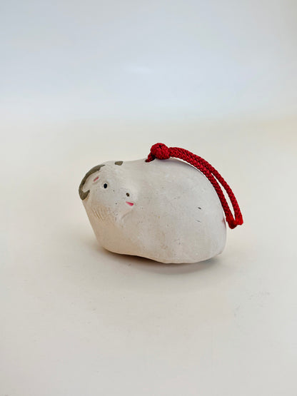 CB095 - Vintage Japanese Clay Cow Bell Dorei
