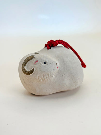 CB095 - Vintage Japanese Clay Cow Bell Dorei