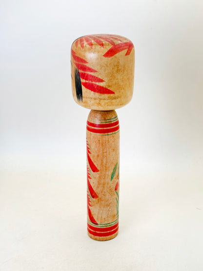 K20143 - Traditional Togatta kokeshi by Fumio Sato 佐藤文男