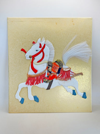 SHP181 - Oeuvre du cheval Shikishi Nishijin-ori 西陣織
