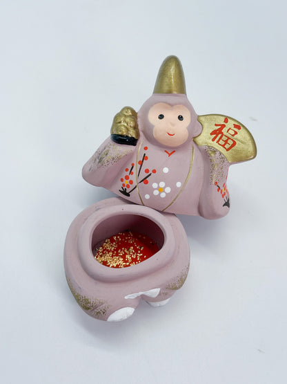 FT509 - Sanbasō Monkey Kogo Box  by Shōhō 昭峰