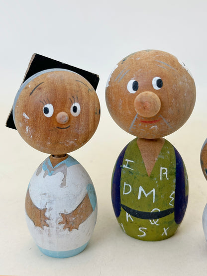 K05063 - Sosaku Kokeshi set  Fuku-chan フクちゃん一家