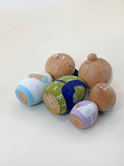 K05063 - Sosaku Kokeshi set  Fuku-chan フクちゃん一家