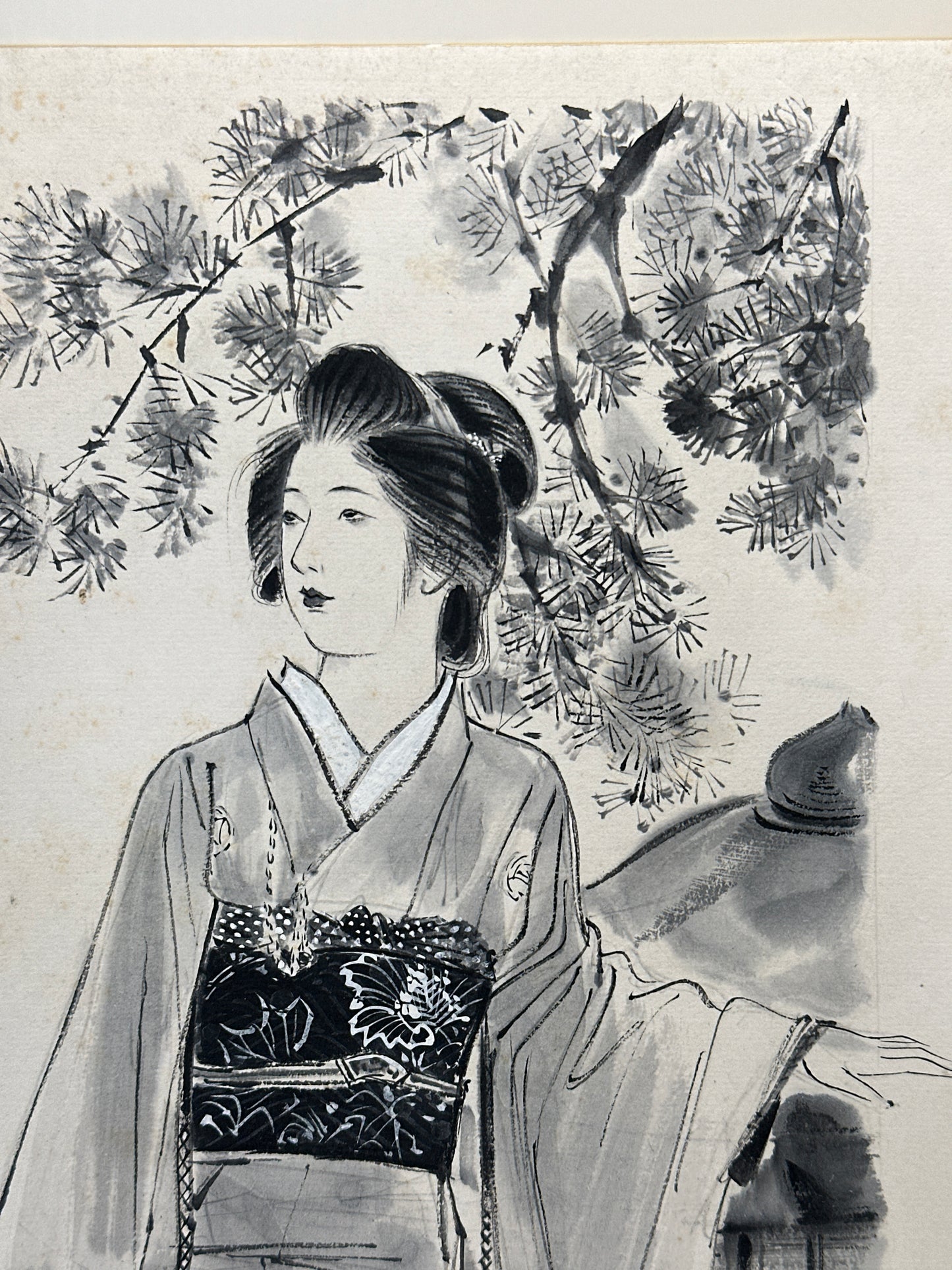 SHP289 - Illustration Shikishi Shōka Bijin-zu (Beauté sous un pin)