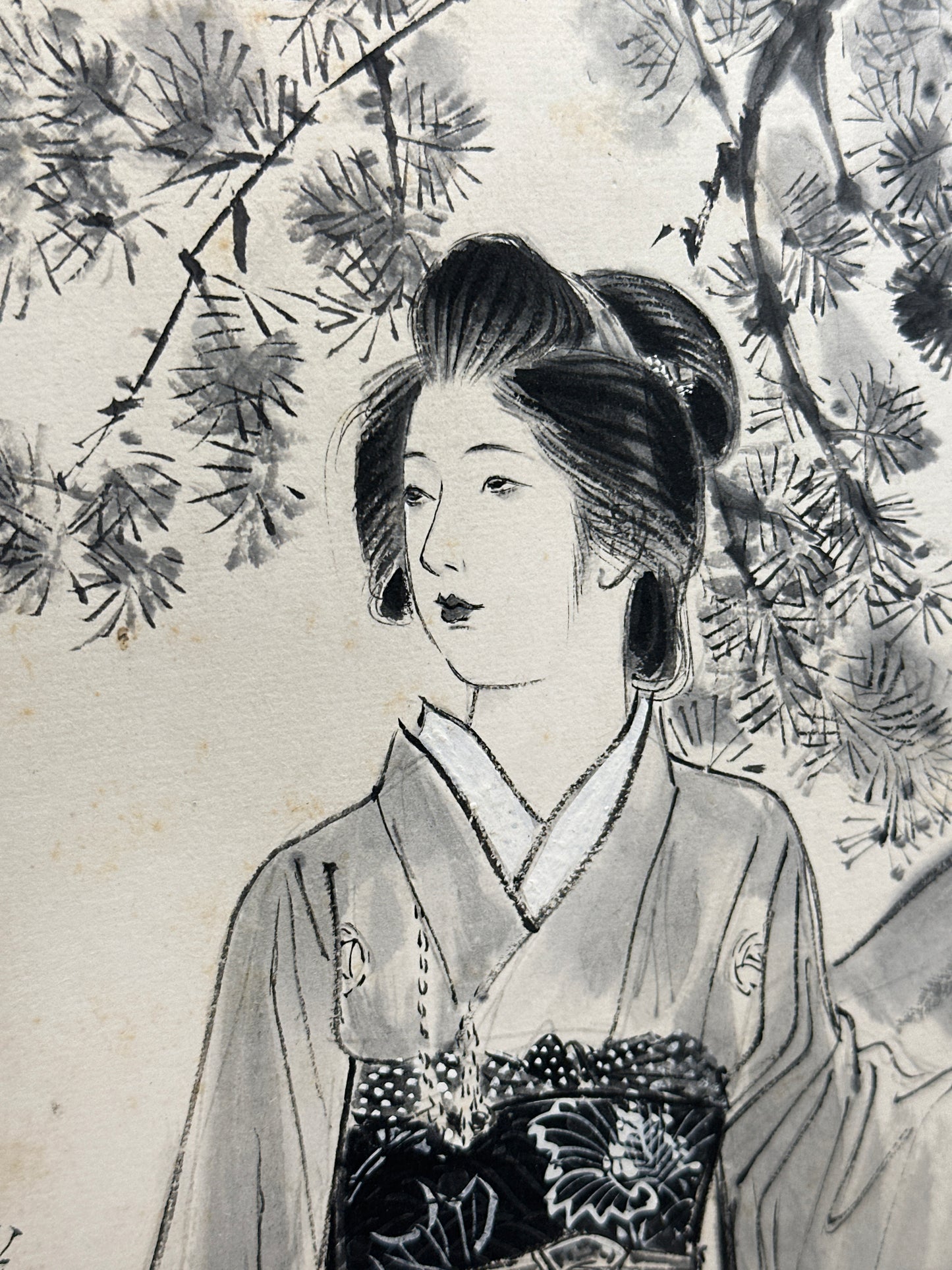 SHP289 - Illustration Shikishi Shōka Bijin-zu (Beauté sous un pin)