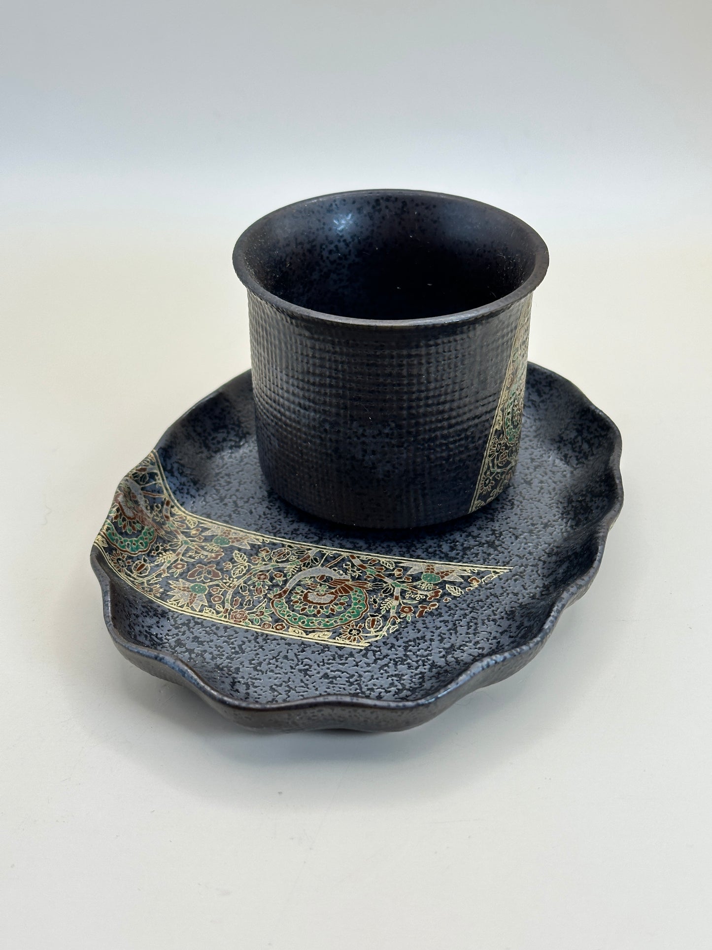 TB117 - Mino Ware Cup and Saucer set by Kōsen-gama 美濃焼