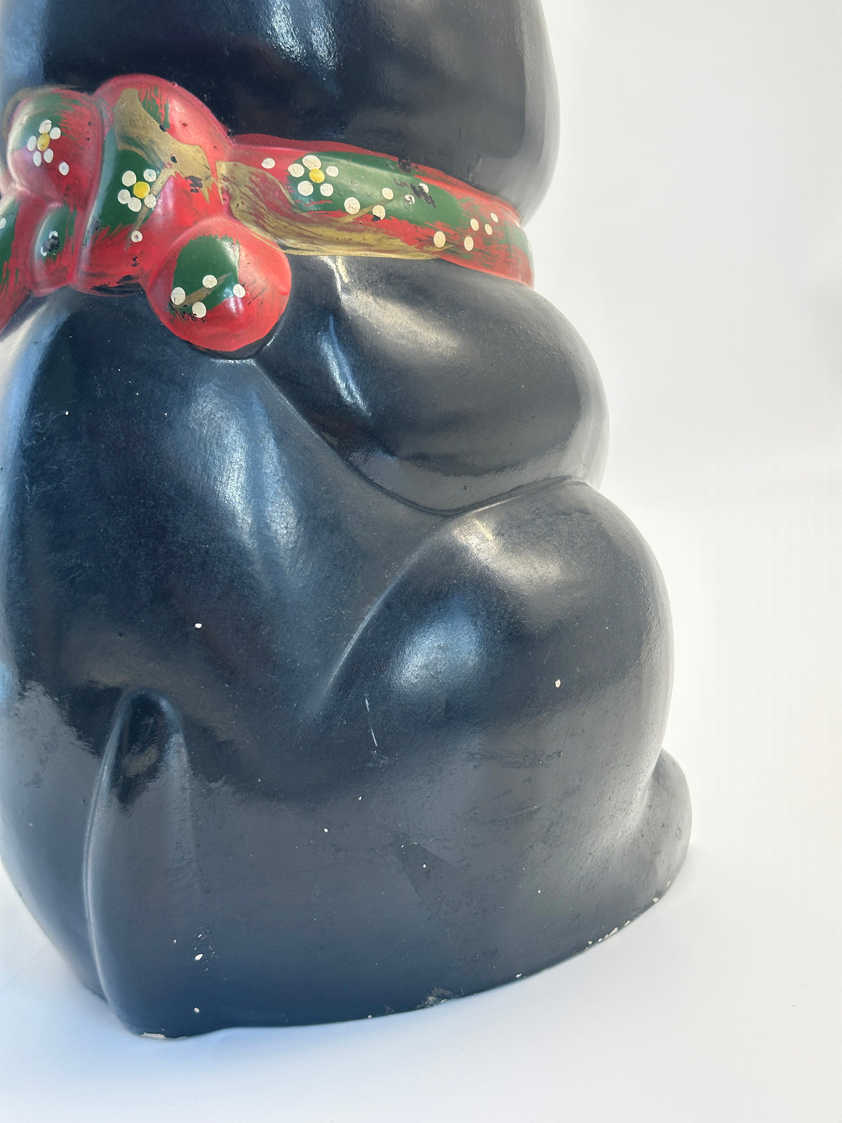 FT401 - RARE Vintage Tokoname Ware Black Maneki Neko Coin Bank 常滑焼