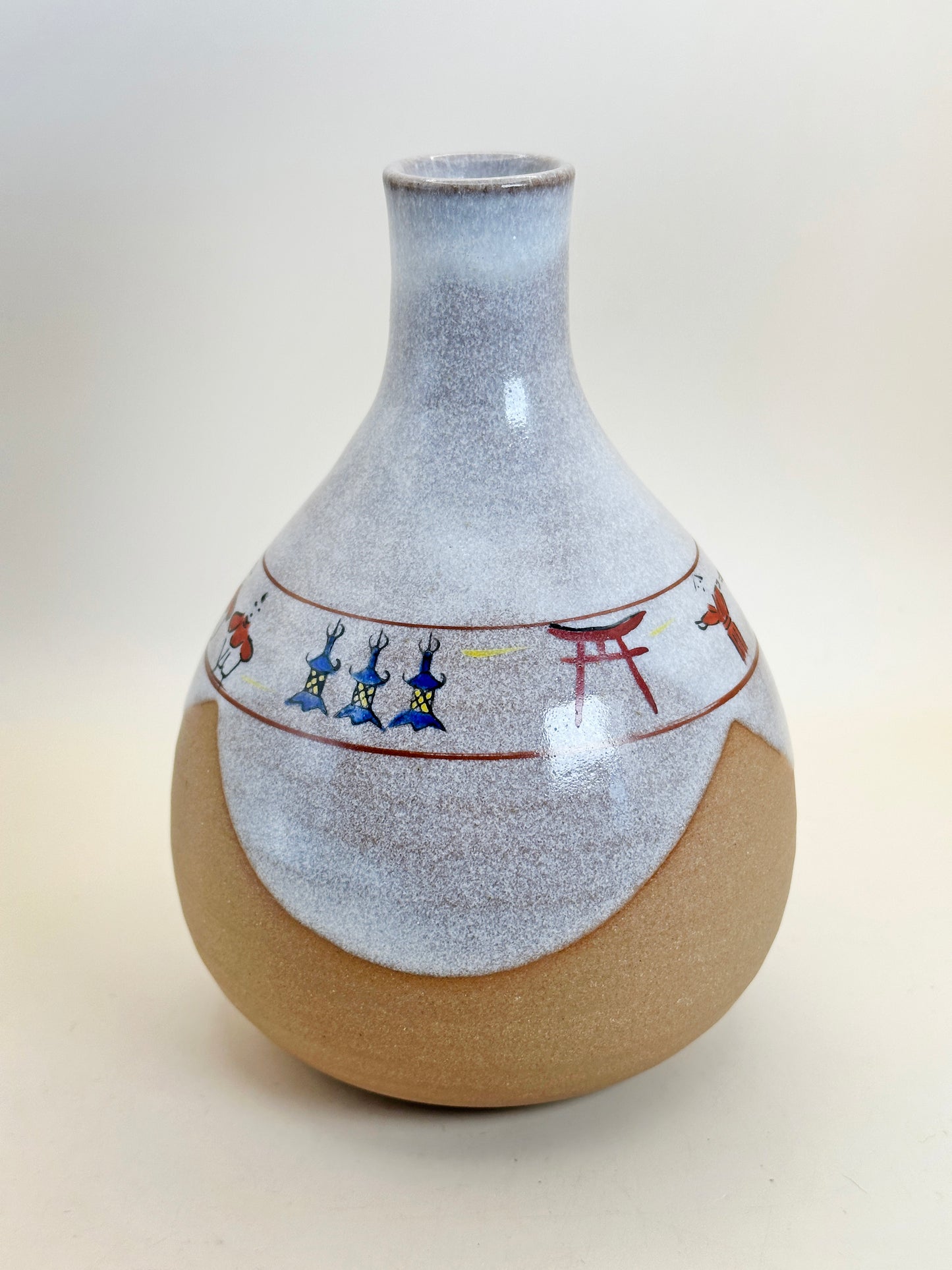 TB106 - Vase Nara d'Akahada-yaki 赤膚焼