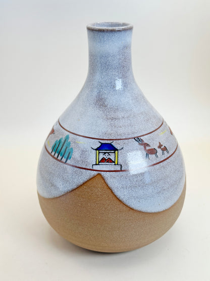 TB106 - Vase Nara d'Akahada-yaki 赤膚焼