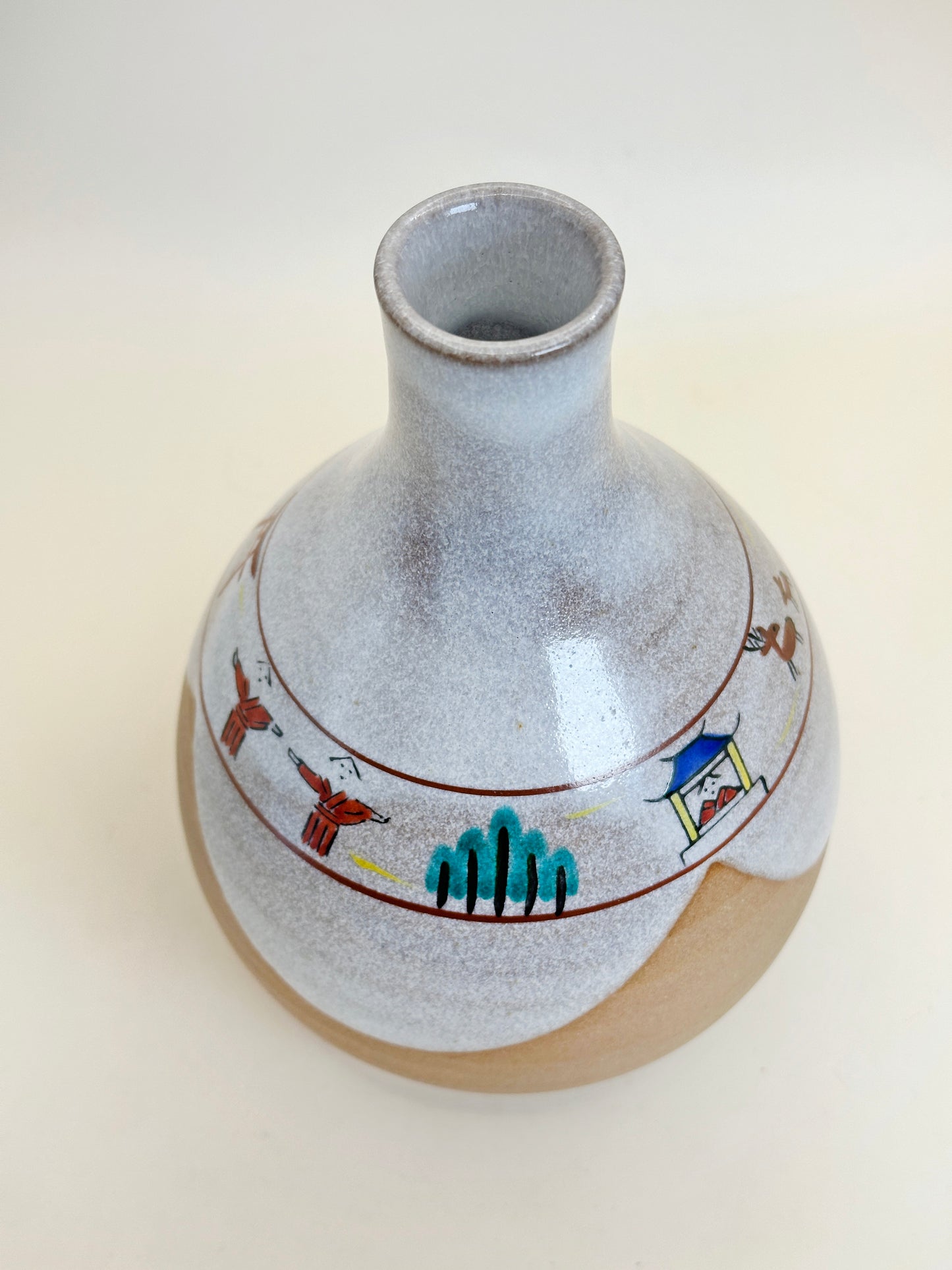 TB106 - Vase Nara d'Akahada-yaki 赤膚焼