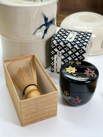 TC129 - Japanese Matcha Tea Ceremony Set – 茶箱 (Chabako) Complete Tea Utensil Set