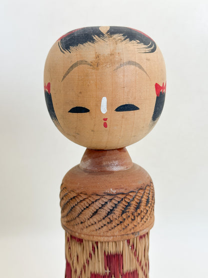 K20165 - Ajiro-ami omiyage kokeshi 網代編み