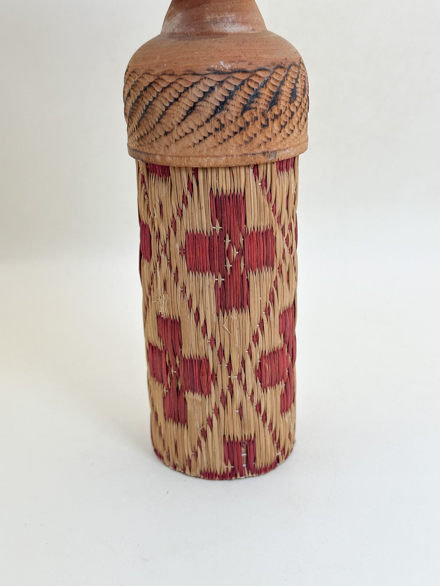 K20165 - Ajiro-ami omiyage kokeshi 網代編み