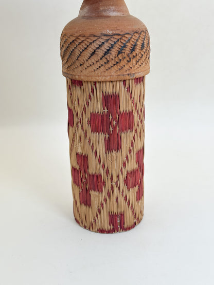 K20165 - Ajiro-ami omiyage kokeshi 網代編み