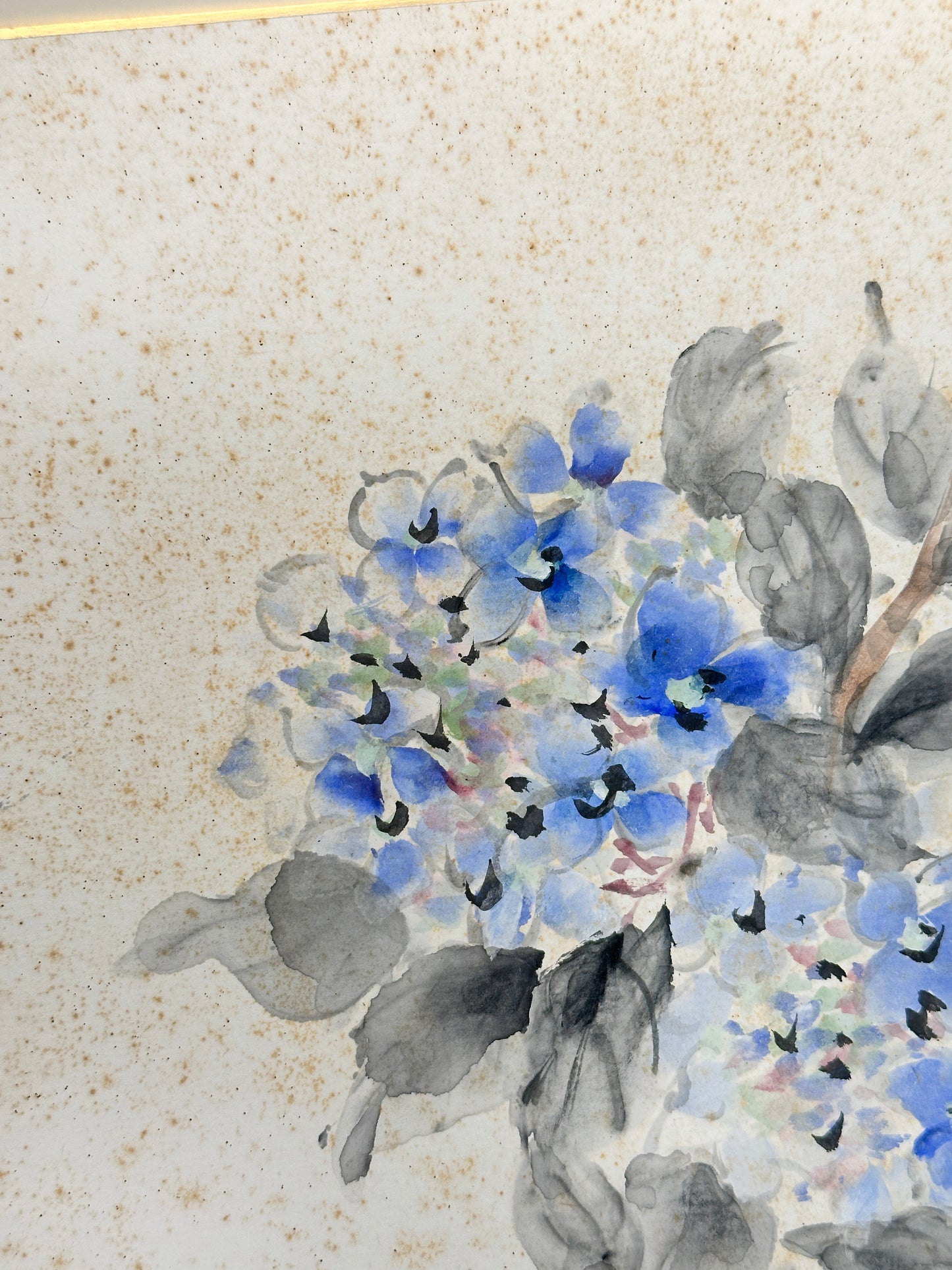 SHP190 -  Shikishi Artwork Card – Hydrangea 紫陽花図