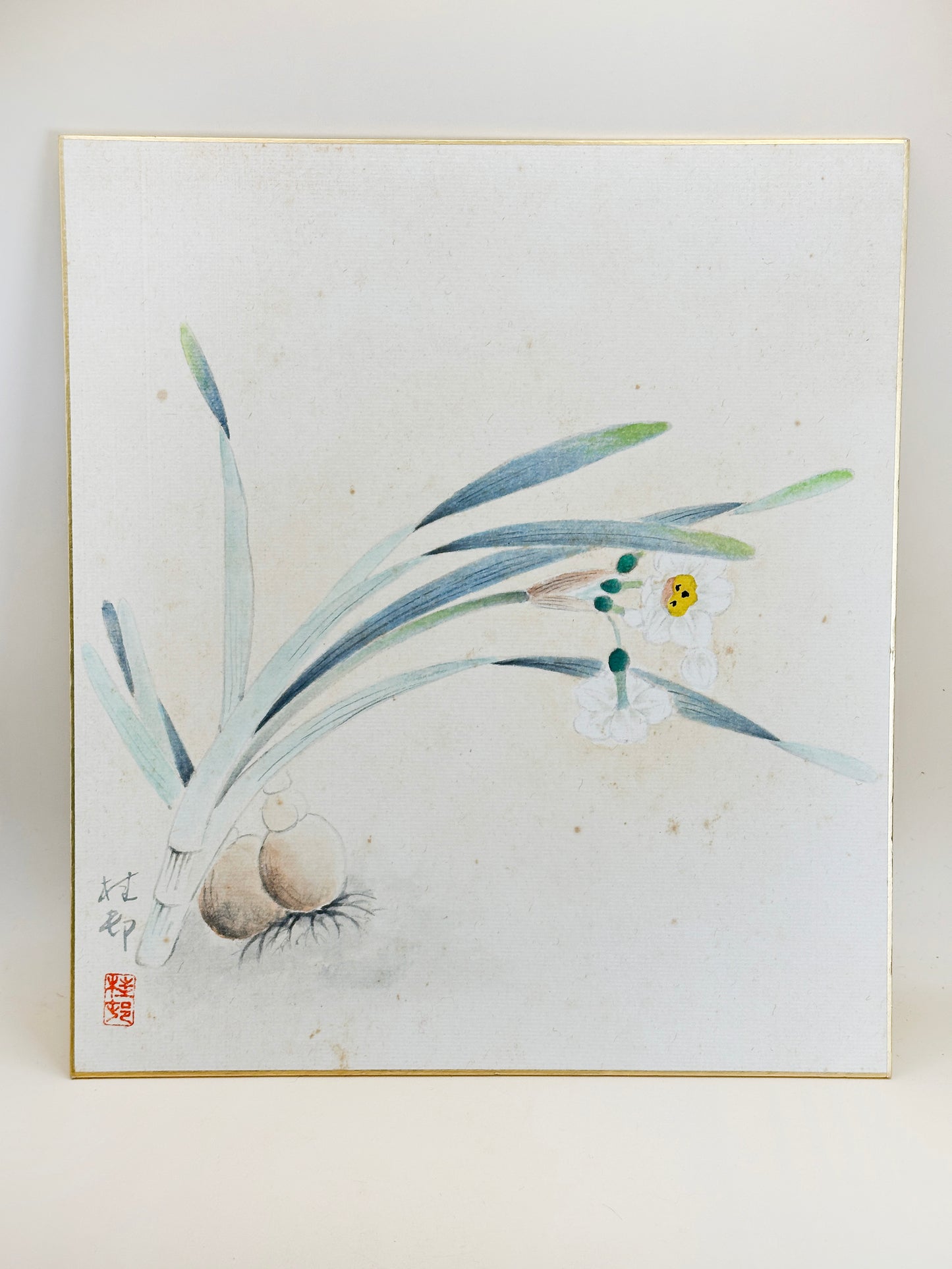 SHP193 - Hand Painting Shikishi Artwork Card 水仙