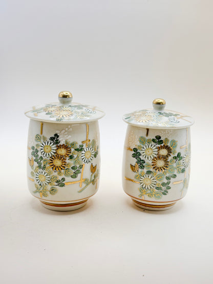 TB112 - Ensemble de tasses à thé avec couvercle Kutani-yaki par Roko 芦湖