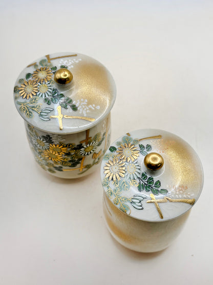 TB112 - Ensemble de tasses à thé avec couvercle Kutani-yaki par Roko 芦湖