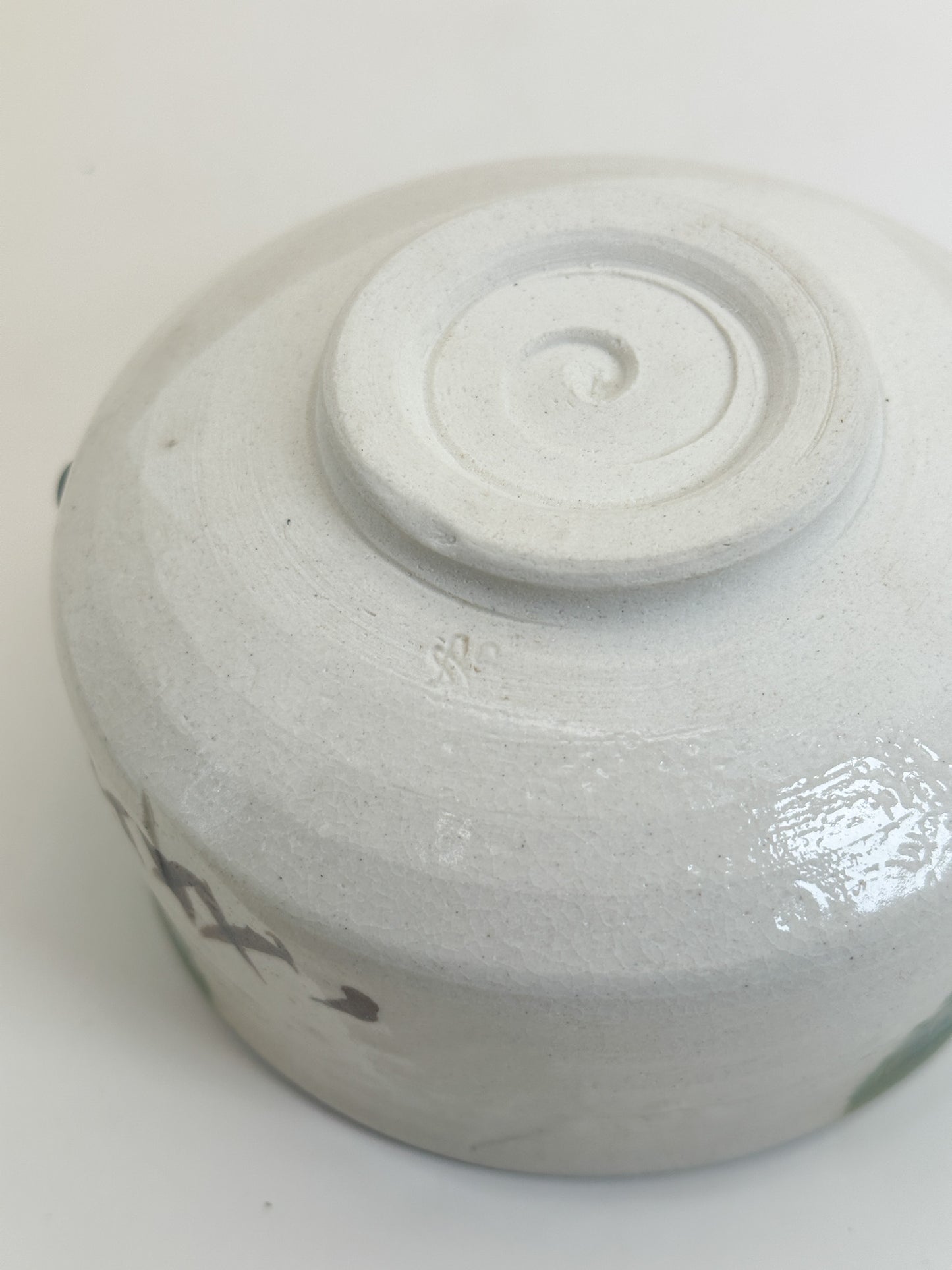 TC137 - Oribe-yaki Chawan Matcha Bowl 織部焼