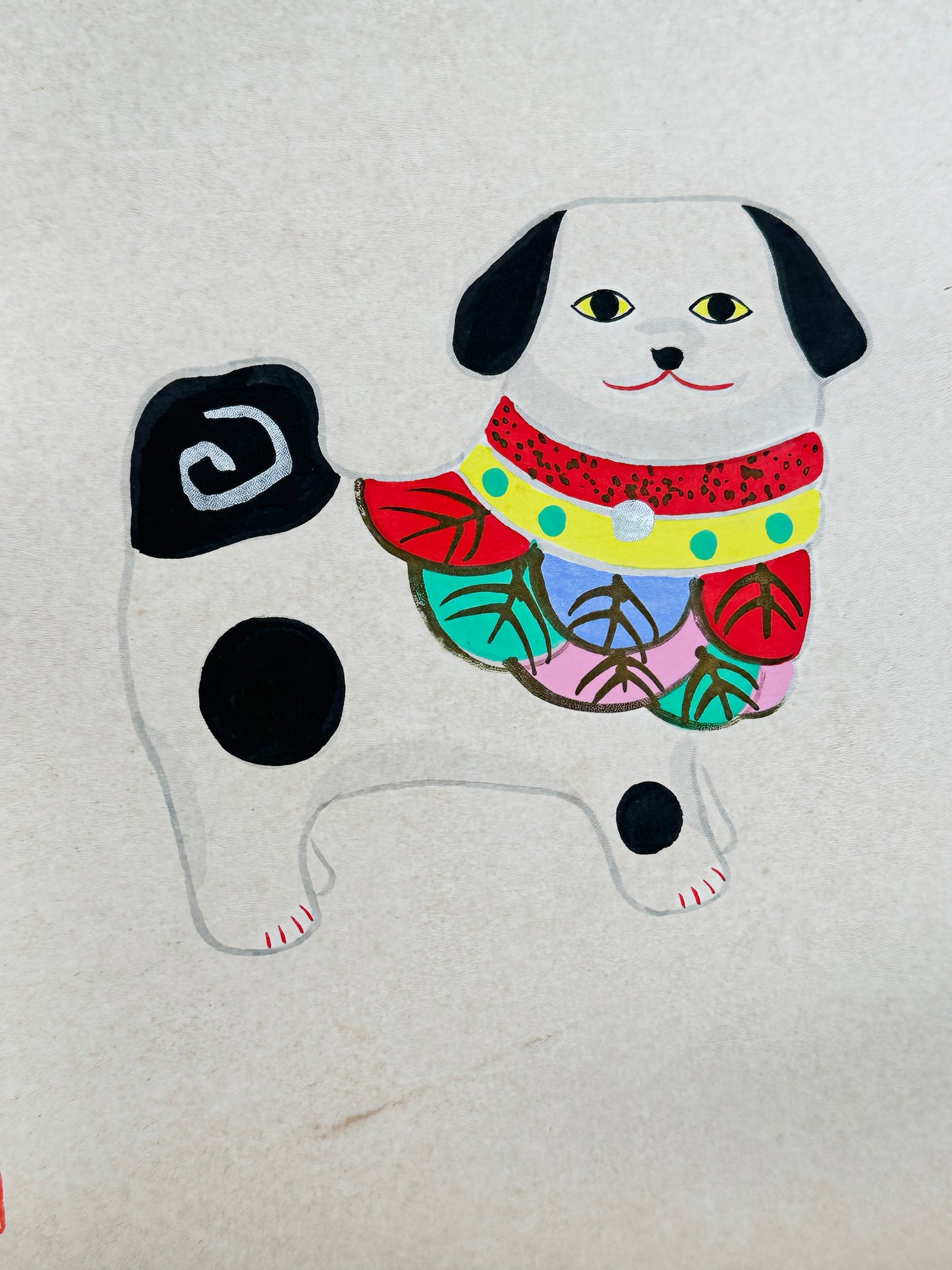 SHP198 - Shikishi artwork card of Fuku-inu 福犬