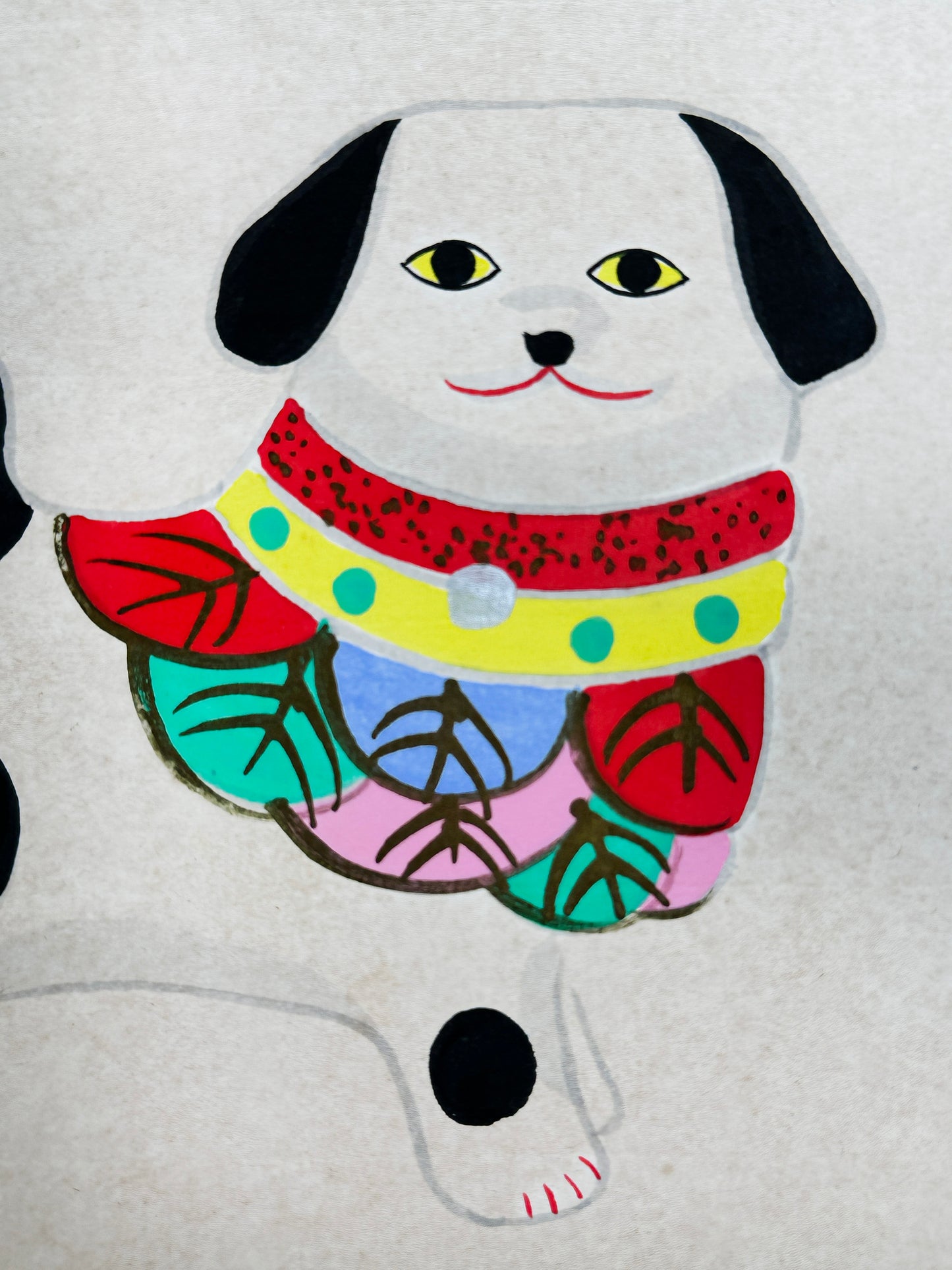 SHP198 - Shikishi artwork card of Fuku-inu 福犬