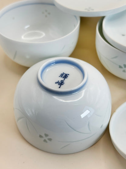 TB122 - Lidded Porcelain Tea Cup Set by Kōzan-gama 幸山窯