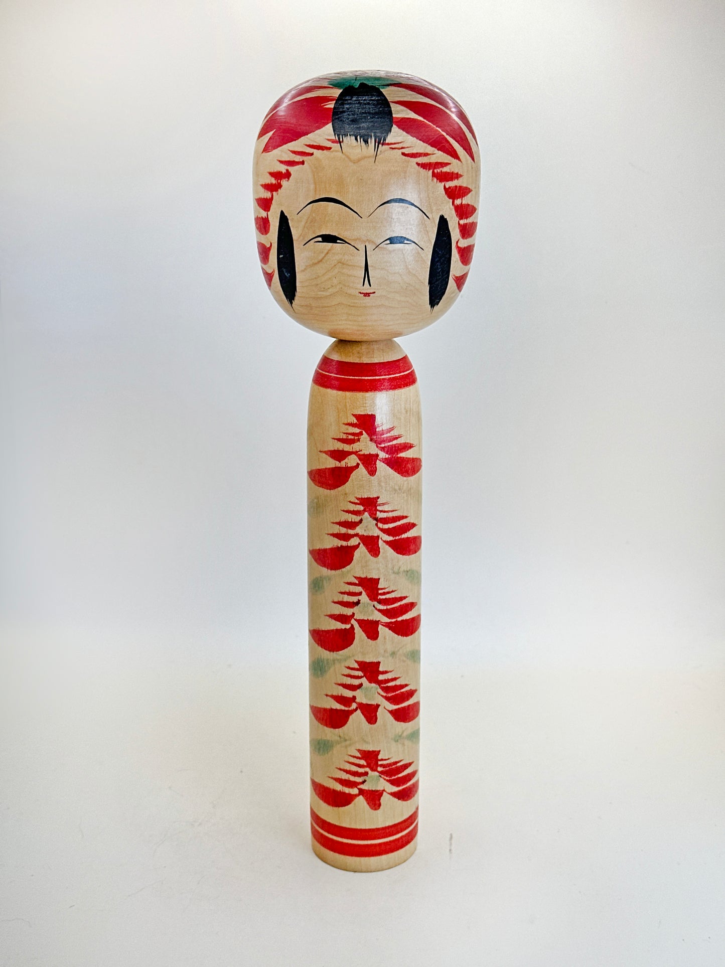 K30020 - Traditonal Togatta Kokeshi by Koichi Sakuta 作田孝一