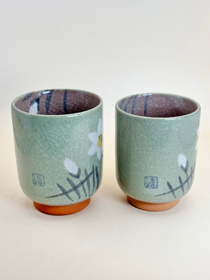 TB130 - Tasses à thé Yunomi - Narcisse d'eau 水仙