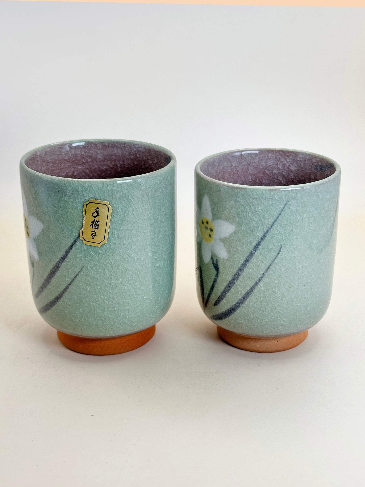 TB130 - Tasses à thé Yunomi - Narcisse d'eau 水仙