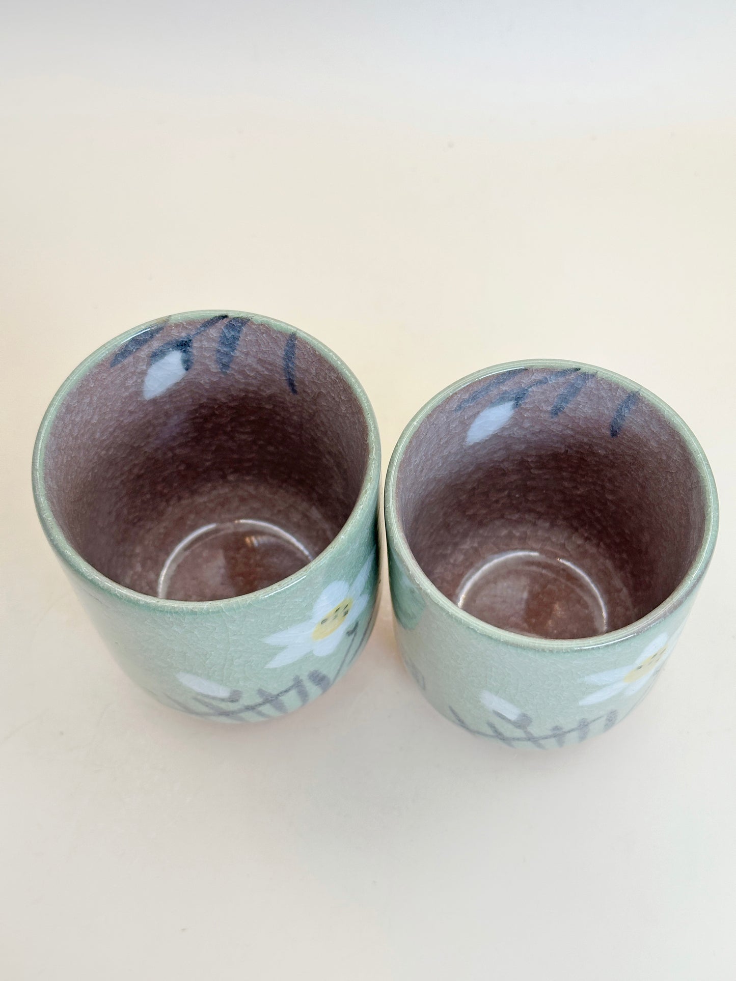 TB130 - Tasses à thé Yunomi - Narcisse d'eau 水仙