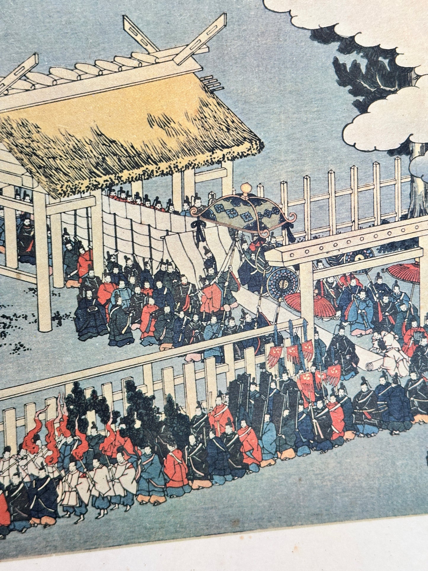 SHP205 - Shikishi Print of Ise Jingū Shikinen Sengū procession 伊勢神宮
