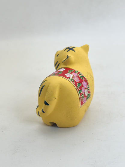 CB317 - Tiger dorei clay bell by Yakushigama 薬師窯