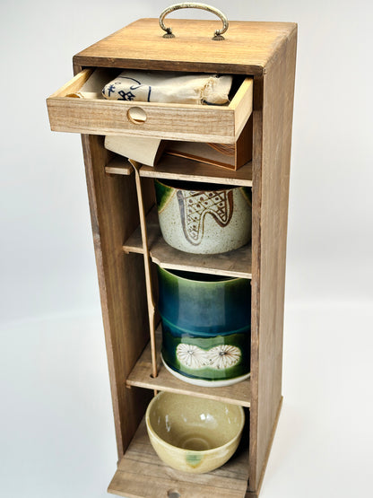 TC28 - Japanese Matcha Tea Ceremony Set – 茶箱 (Chabako) Complete Tea Utensil Set