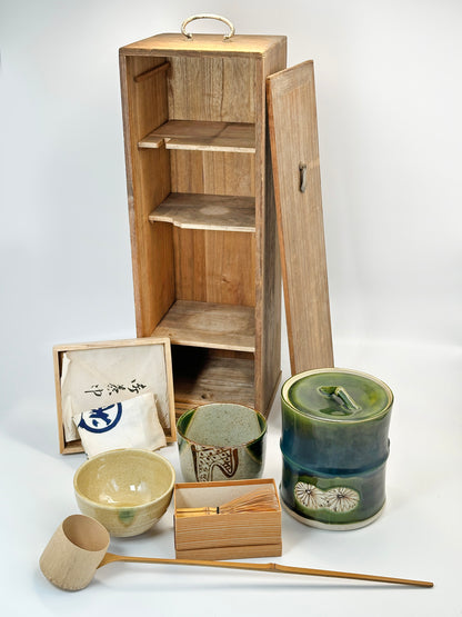 TC28 - Japanese Matcha Tea Ceremony Set – 茶箱 (Chabako) Complete Tea Utensil Set