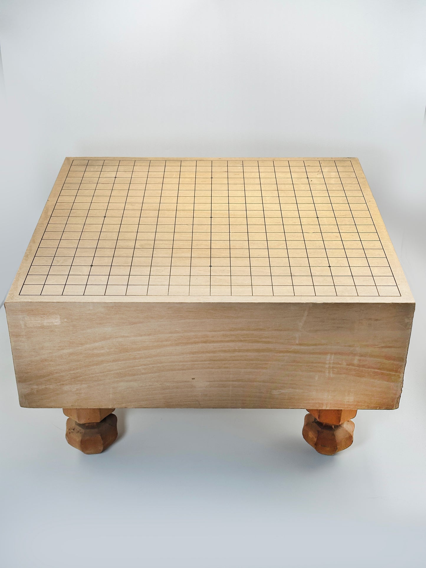 TB133 - Vintage Japanese Go Set – Solid Wood Goban with Go Bowls & Stones