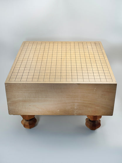TB133 - Vintage Japanese Go Set – Solid Wood Goban with Go Bowls & Stones