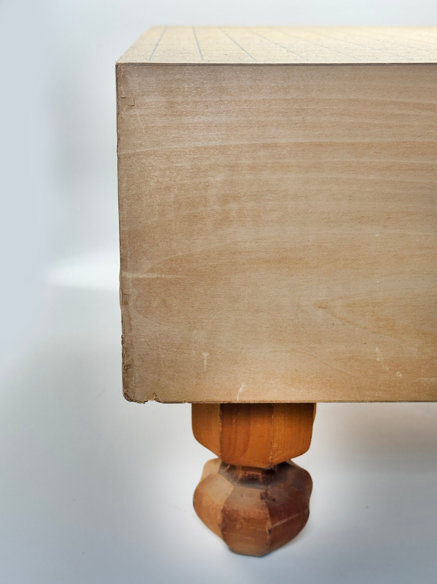 TB133 - Vintage Japanese Go Set – Solid Wood Goban with Go Bowls & Stones