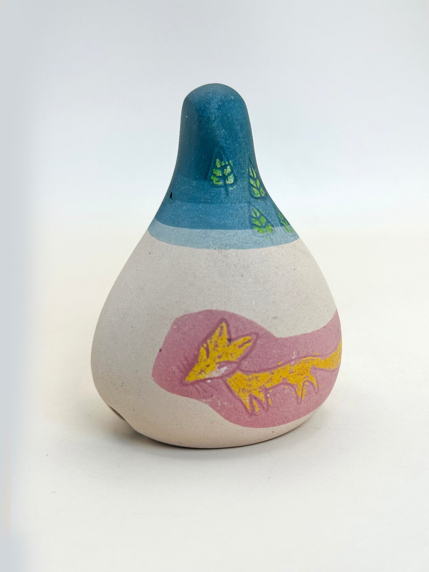 CB130 - Dorei Clay Bell Aubergine and Fox