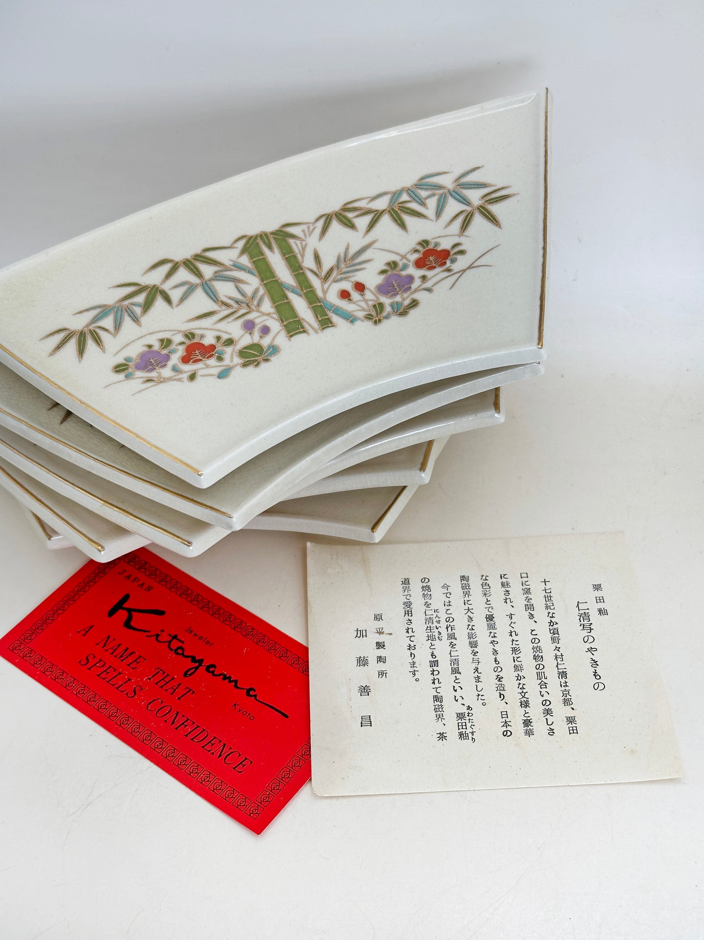 TB254 - Assiettes Kyō Ware de Katō Zenshō 京焼
