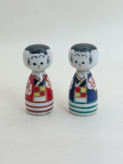 K05076 - Ensemble de Kokeshi Kutani-yaki 九谷焼
