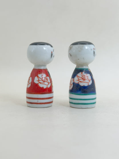 K05076 - Ensemble de Kokeshi Kutani-yaki 九谷焼