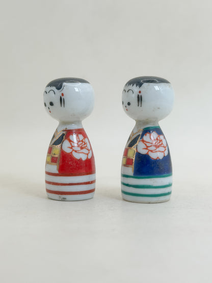 K05076 - Ensemble de Kokeshi Kutani-yaki 九谷焼