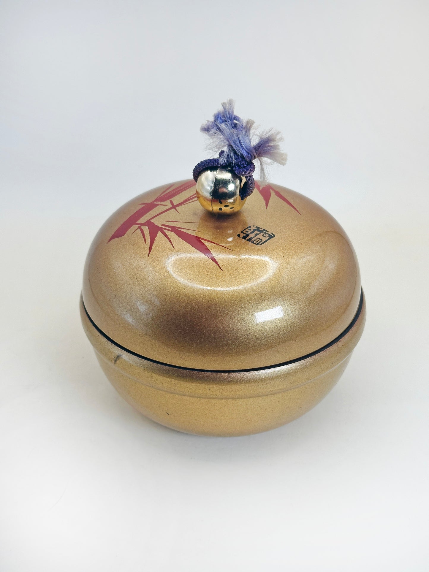 TB139 - Vintage Lacquer-Style Kashiire Box 菓子入