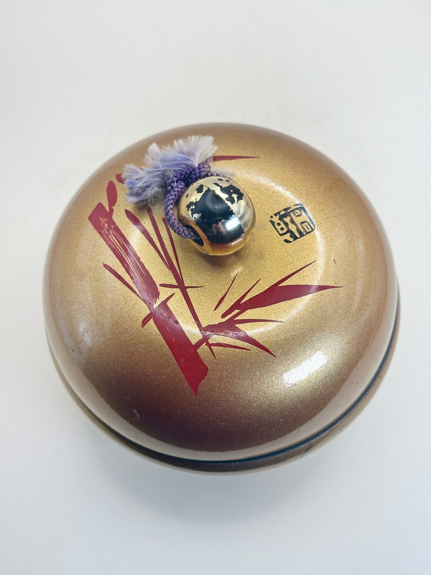 TB139 - Vintage Lacquer-Style Kashiire Box 菓子入