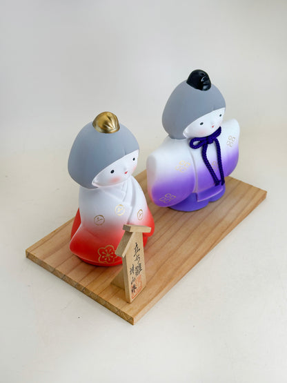 FT422 - Poupées Hina en céramique de Banko-yaki 万古焼
