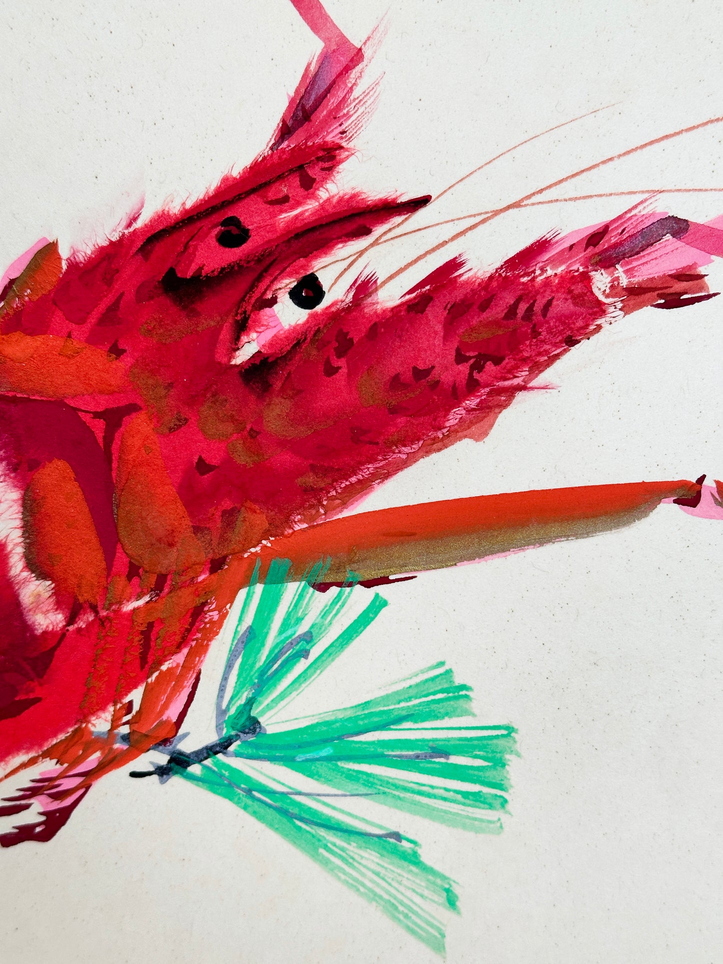 SHP212 - Shikishi Artwork – 伊勢海老 Ise-ebi (Japanese Spiny Lobster)