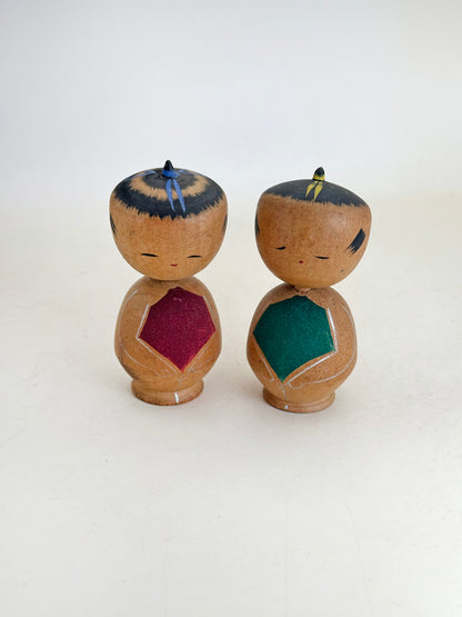 K10229 - Paire de Kokeshi Omiyage Kintarō 金太郎