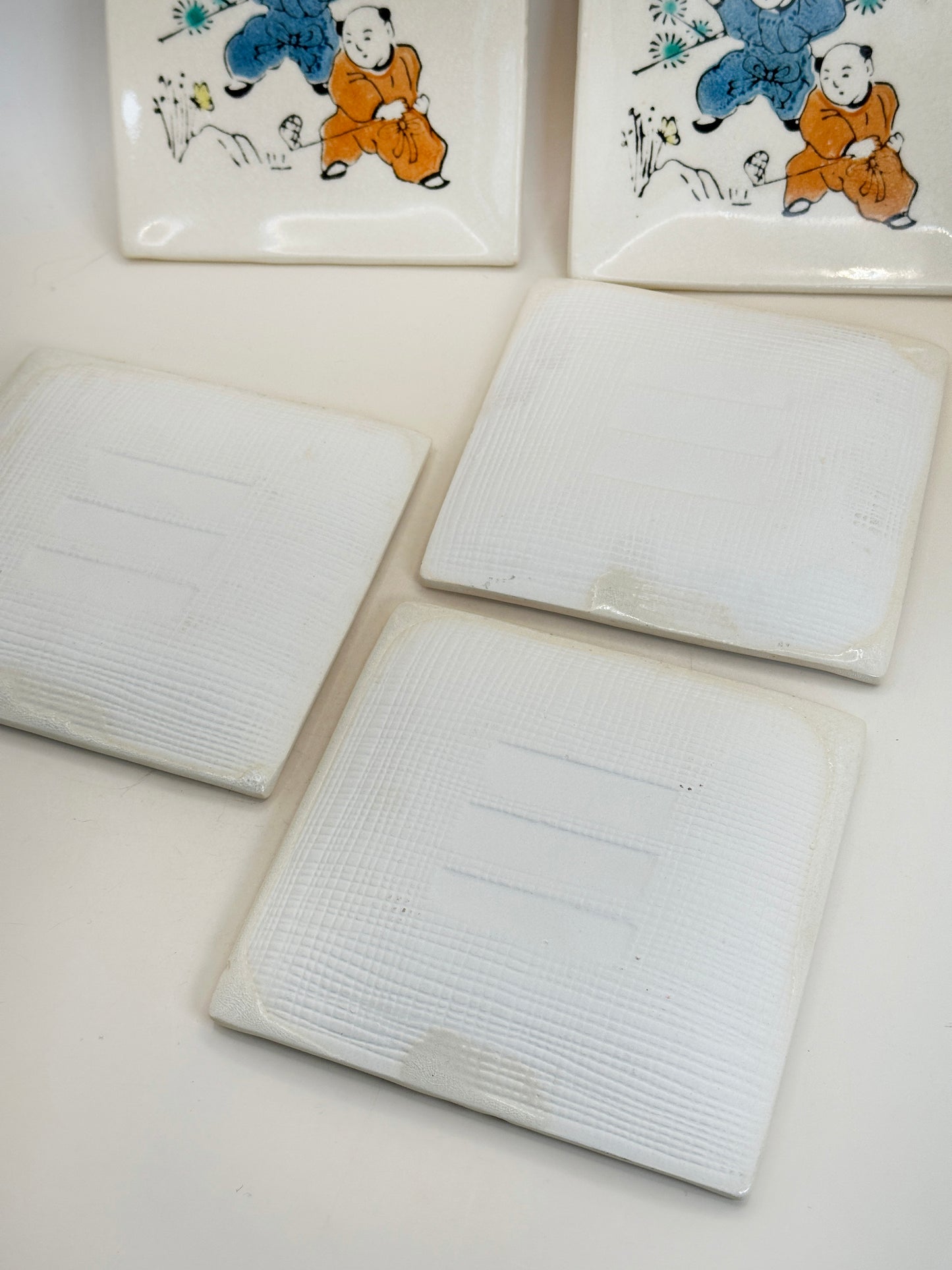 TB142 - Set of Japan Small Plate Akazu-yaki 赤津焼