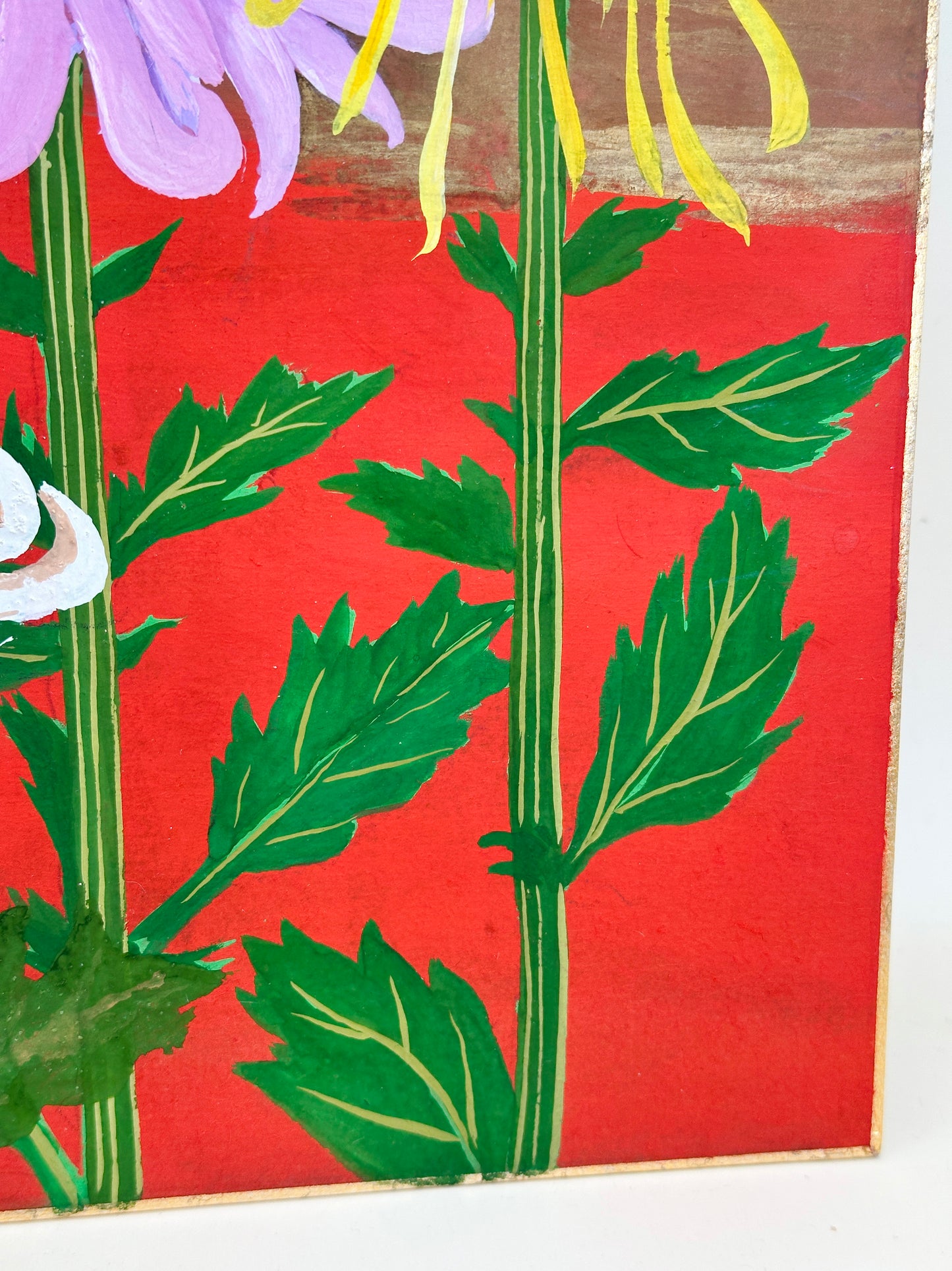 SHP213 - Oeuvre Shikishi – Chrysanthèmes par Shōji (正二)